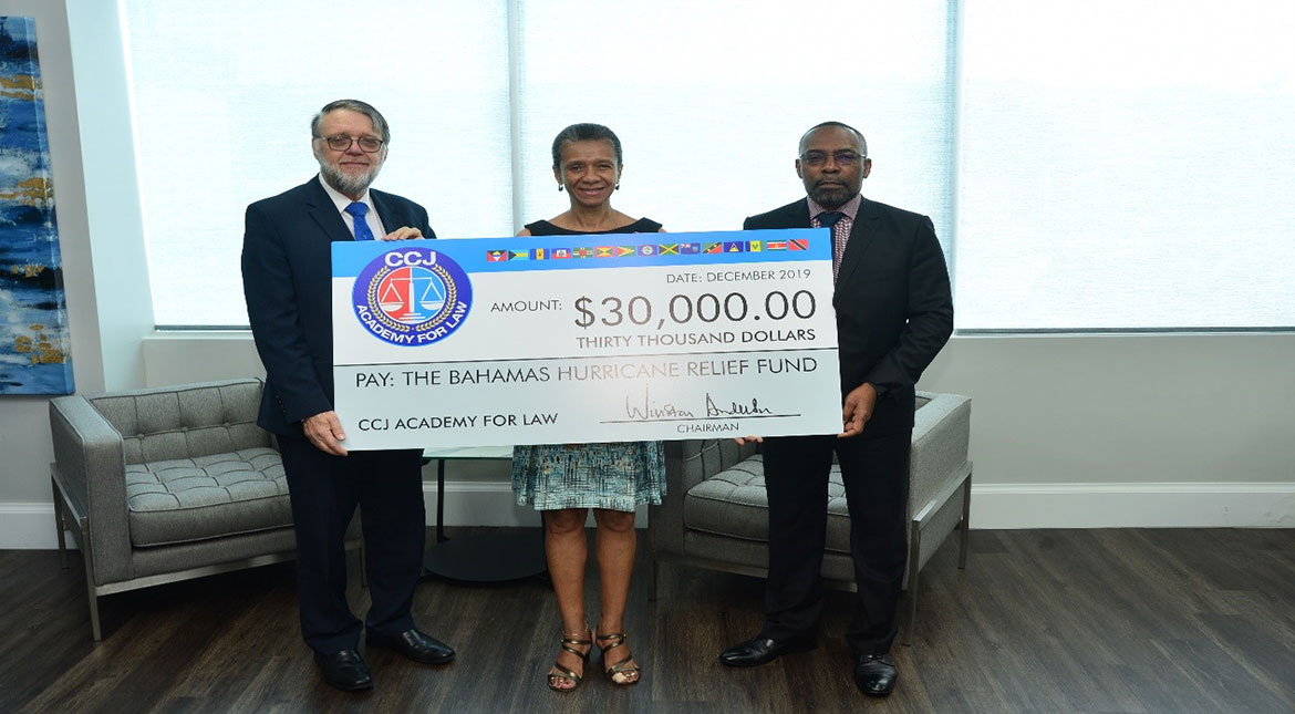 CCJ Academy gives to Bahamas Hurricane Relief